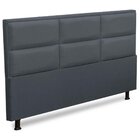 Cabeceira Casal Estofada Com Frame Praga 140/160 Cm  Linho Gr