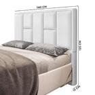 Cabeceira Casal Estofada Corino Branco Ibiza Framar