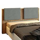 Cabeceira Casal Estofada Dallas 1,60m Amêndoa