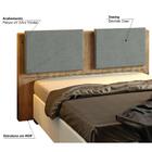 Cabeceira Casal Estofada Dallas 1,60m Amêndoa