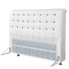 Cabeceira Casal Estofada Dama  Branco