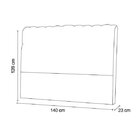 Cabeceira Casal Estofada Dama  Marrom Taupe