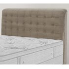 Cabeceira Casal Estofada Dama  Marrom Taupe