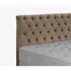 Cabeceira Casal Estofada Embaixatriz  Marrom Taupe
