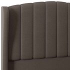 Cabeceira Casal Estofada Grey 140 Cm Para Cama Box Sintético