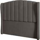 Cabeceira Casal Estofada Grey 140 Cm Para Cama Box Veludo Cin