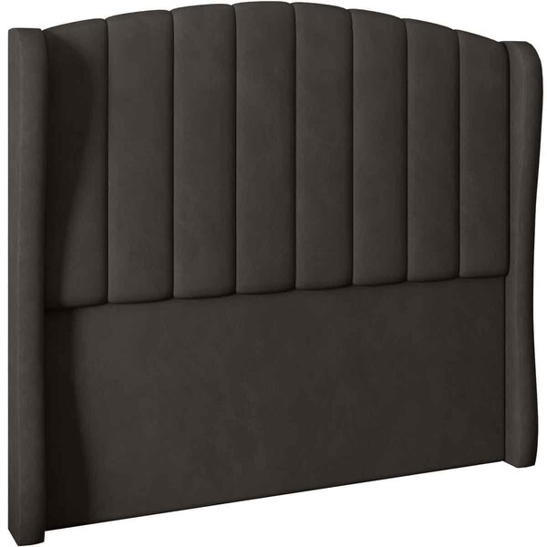 Cabeceira Casal Estofada Grey 140 Cm Para Cama Box Veludo Mar