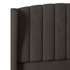 Cabeceira Casal Estofada Grey 140 Cm Para Cama Box Veludo Mar