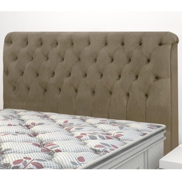 Cabeceira Casal Estofada Imperatriz Marrom Taupe | Leroy Merlin