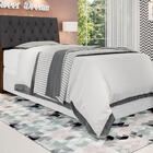 Cabeceira Casal Estofada Malbec Chumbo