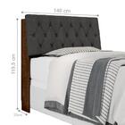 Cabeceira Casal Estofada Malbec Chumbo