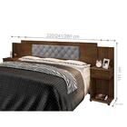 Cabeceira Casal Estofada Malbec Cinza