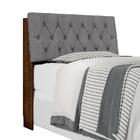 Cabeceira Casal Estofada Malbec Cinza