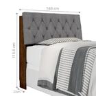 Cabeceira Casal Estofada Malbec Cinza