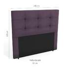 Cabeceira Casal Estofada Mona Ii Berinjela