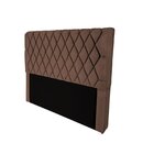 Cabeceira Casal Estofada Nala Luxor Marrom