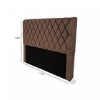 Cabeceira Casal Estofada Nala Luxor Marrom