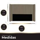 Cabeceira Casal Estofada Para Cama Box Alicia Veludo Capuccino
