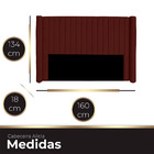Cabeceira Casal Estofada Para Cama Box Alicia Veludo Marsala
