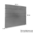 Cabeceira Casal Estofada Para Cama Box Bia 140 Cm Suede Cinza