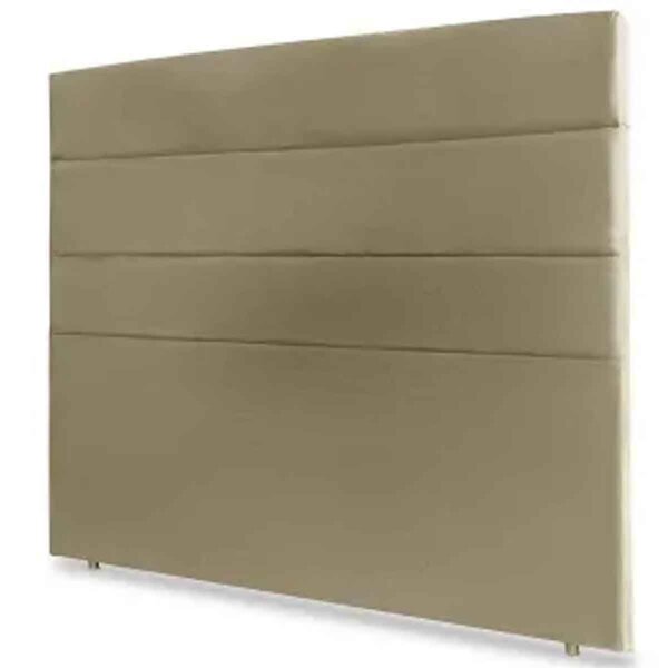 Cabeceira Casal Estofada Para Cama Box Bia 140 Cm Suede Taupe