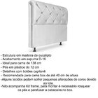 Cabeceira Casal Estofada Para Cama Box Daiana 140 Cm Suede Ma