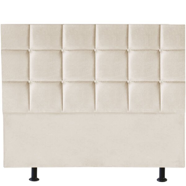 Cabeceira Casal Estofada Para Cama Box Espanha 140 Cm Suede M