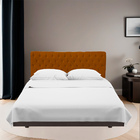 Cabeceira Casal Estofada Para Cama Box Glass Veludo Terracota