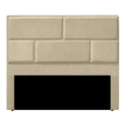 Cabeceira Casal Estofada Para Cama Box Jade Veludo Bege