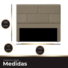 Cabeceira Casal Estofada Para Cama Box Jade Veludo Capuccino
