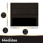 Cabeceira Casal Estofada Para Cama Box Jade Veludo Marrom