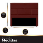 Cabeceira Casal Estofada Para Cama Box Jade Veludo Marsala