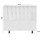Cabeceira Casal Estofada Para Cama Box Kiara 140 Cm Sintético