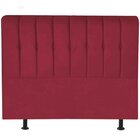 Cabeceira Casal Estofada Para Cama Box Kiara 140 Cm Suede Ver