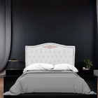 Cabeceira Casal Estofada Para Cama Box Maitê Veludo Branco