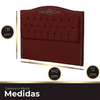 Cabeceira Casal Estofada Para Cama Box Maitê Veludo Marsala