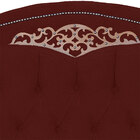 Cabeceira Casal Estofada Para Cama Box Maitê Veludo Marsala