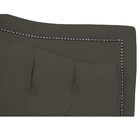 Cabeceira Casal Estofada Para Cama Box Maitê Veludo Tabaco