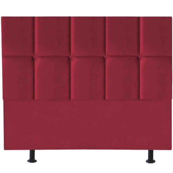 Cabeceira Casal Estofada Para Cama Box Poliana 140 Cm Suede V