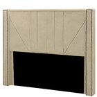 Cabeceira Casal Estofada Para Cama Box Toronto Veludo Bege