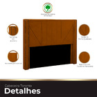 Cabeceira Casal Estofada Para Cama Box Toronto Veludo Terraco