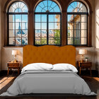 Cabeceira Casal Estofada Para Cama Box Verona Veludo Terracota