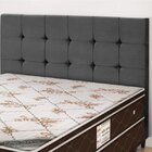 Cabeceira Casal Estofada Slim  Cinza Escuro