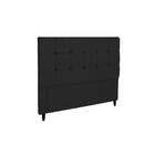 Cabeceira Casal Estofada Slim  Preto