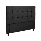 Cabeceira Casal Estofada Slim  Preto