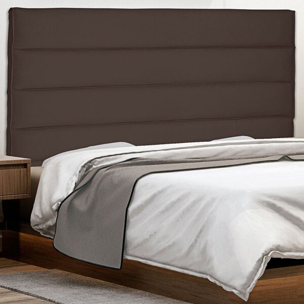 Cabeceira Casal Estofada Suede 140cm La Itáliana  Café