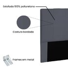 Cabeceira Casal Estofada Suede 140cm Ravena  Cinza