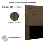 Cabeceira Casal Estofada Suede 160cm Ravena  Caramelo