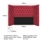 Cabeceira Casal Everest P02 140 Cm Para Cama Box Suede - Doce