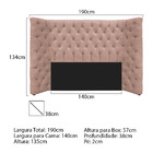 Cabeceira Casal Everest P02 140 Cm Para Cama Box Suede - Doce